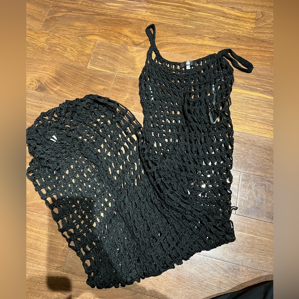 Missguided Crochet Beach Cover Up